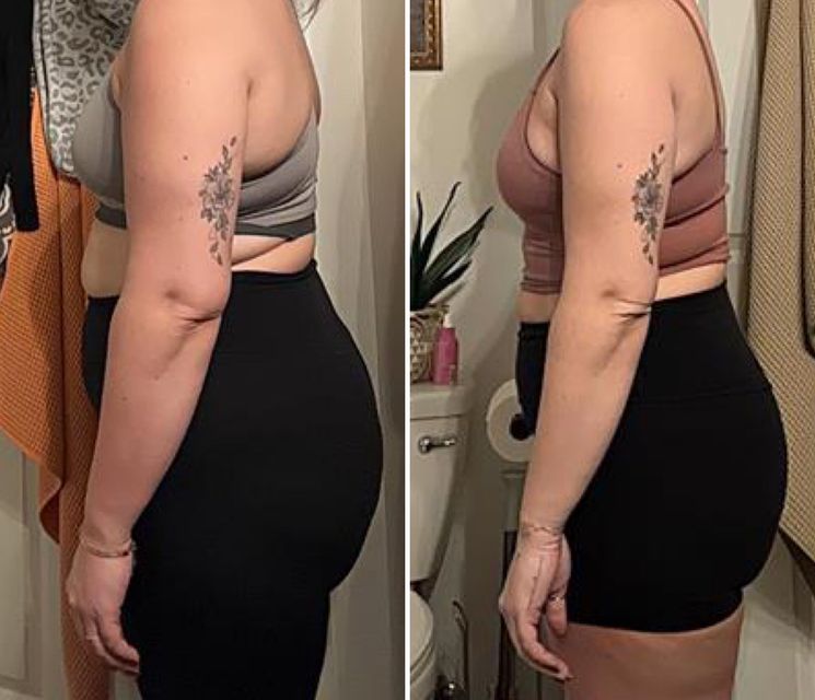 Real FitHer client before and after