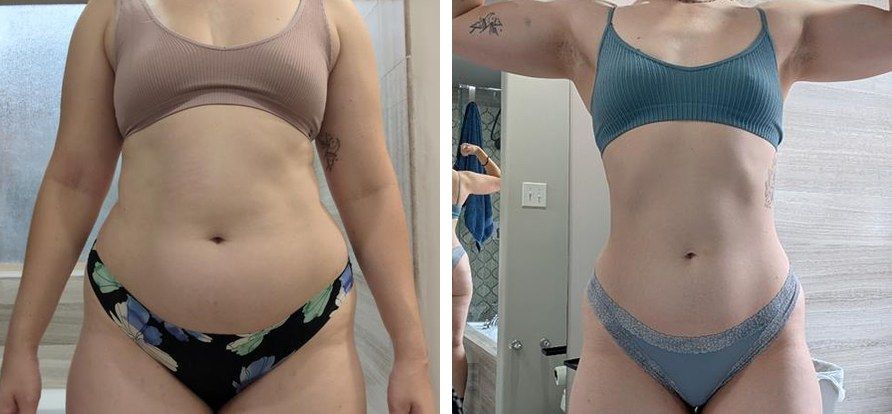 Real FitHer client before and after