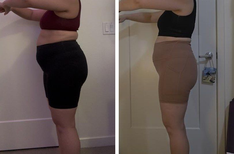 Real FitHer client before and after
